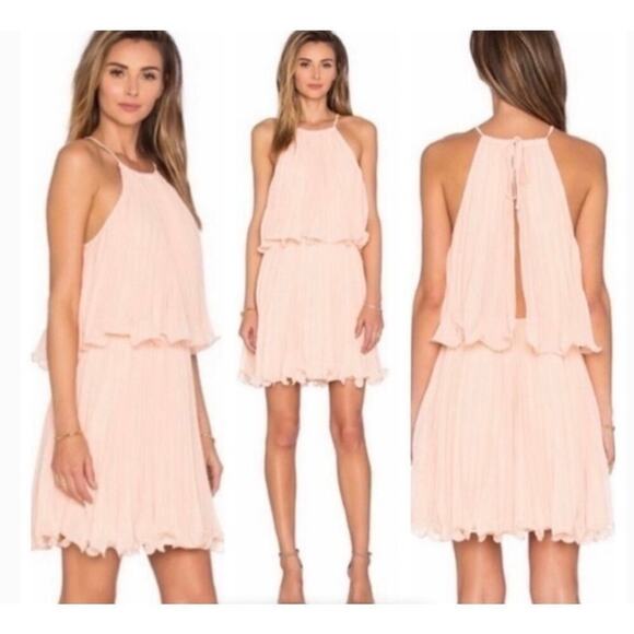 Anthropologie ENDLESS ROSE  Woman  Ariana Pleated Double Layer Dress, Si… - Picture 2 of 11